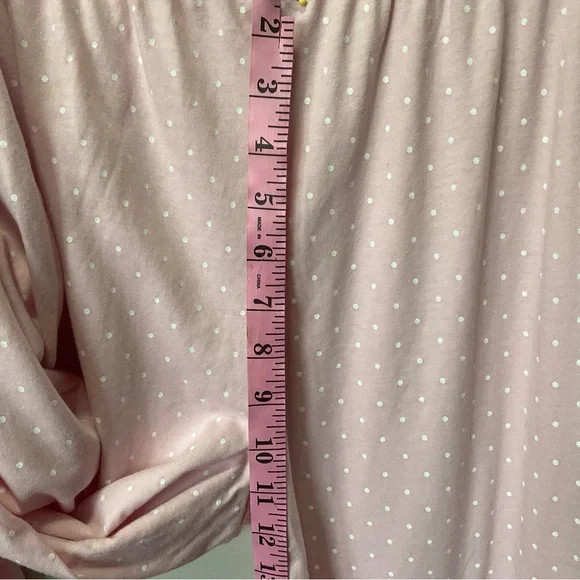 Laura Ashley Pajama Set Pink Polka Dot Sz L Scottie Dog 2pc PJs Cotton Sleepwear - Picture 10 of 10